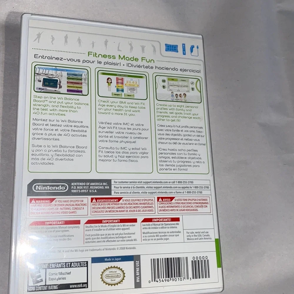 Nintendo Wii Fit DVD in Case with Manuel Fitness Exercise
